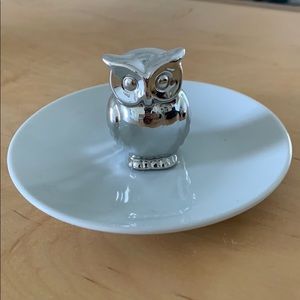 Silver Owl Catch-All Jewelry Dish